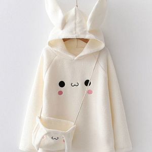 Fluffy Bunny Lolita Hoodie Sweatshirt + Bag Set